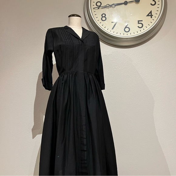 Vintage Dresses & Skirts - Vintage Black Long Sleeve Dress